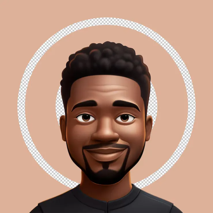 homem de desenho animado sorridente em 3d avatar